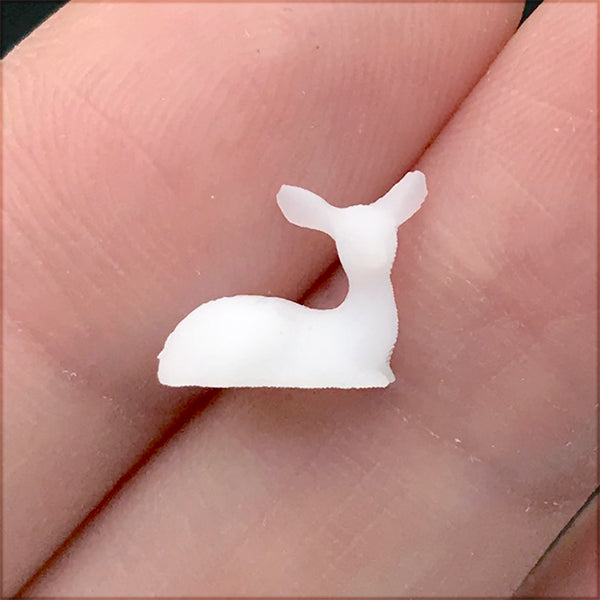 Miniature Deer Resin Inclusion | 3D Forest Animal Embellishment for Resin Art | Resin Jewelry Supplies (2 pcs / 10mm x 8mm)