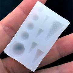 3D Dollhouse Ice Cream Silicone Mold (10 Cavity) | Miniature Sweet Mold | Doll Food Making | Kawaii Decoden Supplies