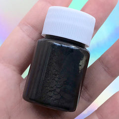 Shimmery Pearlescence Pigment Powder | UV Resin Dye | Epoxy Resin Colorant | Pearl Color (Silver Black / 4-5 grams)