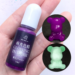 Luminous Pigment | Glow in the Dark Dye | Epoxy Resin Colorant | UV Resin Coloring | Resin Crafts (Purple / 10ml)