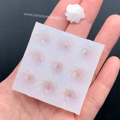 3D Miniature Whipped Cream Silicone Mold (9 Cavity) | Dollhouse Sweets DIY | Doll Food Making | Kawaii Sweet Deco (14mm x 10mm)