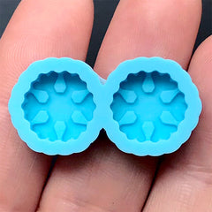 Small Snowflake Stud Earrings Silicone Mold (2 Cavity) | Mini Resin Embellishment DIY | Polymer Clay Mold (12mm)