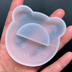 Bear Shaped Handheld Game Console Resin Shaker Silicone Mold | Kawaii Geek Decoden | Game Controller Mould (59mm x 60mm)