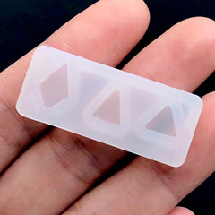 Mini Triangle and Kite Silicone Mold (3 Cavity) | Stud Earring Mold | Resin Jewelry Mold | UV Resin Clear Mould