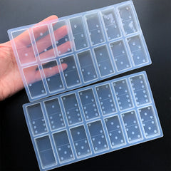 Domino Mold for Resin Casting Silicone Resin Molds Dominos 28 Cavities  Double