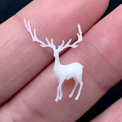 Miniature Christmas Reindeer Resin Inclusion | 3D Forest Animal for Resin Jewelry Making | Terrarium Craft Supplies (1 piece / 10mm x 15mm)