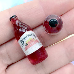 3D Dollhouse Alcoholic Beverage | Realistic Miniature Ginger Beer | Mini Food Craft Supplies (2 pcs / Red Guava / 12mm x 31mm)
