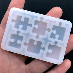 Assorted Puzzle Silicone Mold in Various Shapes (6 Cavity) | Kawaii Resin Jewellery DIY | UV Resin Art Supplies