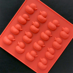 Rubber Duck Silicone Mold (16 Cavity) | Animal Bird Flexible Mold | Kawaii Resin Cabochon Mould | Decoden Piece DIY (29mm x 30mm)