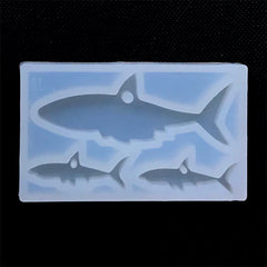 Shark Family Silicone Mold (3 Cavity) | Marine Life Mold | Fish Mold | Resin Jewellery Mould