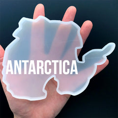 Antarctica Silicone Mold | Continent Map Coaster Mould | Home Decoration Craft | Resin Art Supplies (145mm x 112mm)