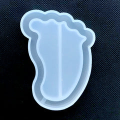 Kawaii Resin Shaker Charm Silicone Mold | Foot Print Mold | Baby Foot Mold | Waterfall Cabochon DIY | Epoxy Resin Crafts (45mm x 60mm)