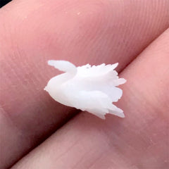 Miniature Animal Embellishment for Resin Art | Dollhouse Swan | 3D Animal Resin Inclusion | Resin Jewelry Making (2 pcs / 9mm x 8mm)