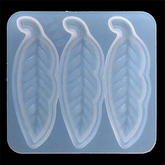 Leaf Shape Hair Clip Silicone Mold (3 Cavity) | Kawaii Resin Jewelry DIY | Resin Craft Supplies (26mm x 80mm)