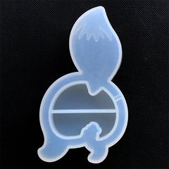 Animal Butt Resin Shaker Charm Mold | Fox Butt Silicone Mold | Kawaii Decoden Supplies | Resin Art (45mm x 81mm)