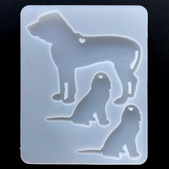 Dog and Puppy Silicone Mold (3 Cavity) | Animal Pet Mould | Resin Charm DIY | Resin Jewelry Making