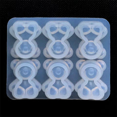 Bear Candy Silicone Mold (6 Cavity) | Kawaii Animal Mould | Decoden Cabochon DIY | Faux Food Jewelry Supplies (16mm x 20mm)