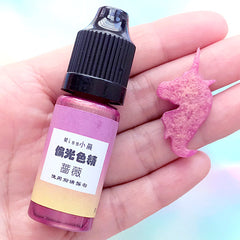 Pearlescent Galaxy Colorant for UV Resin | Iridescent Mermaid Colour | Polarization Pigment | Shimmer Resin Coloring (Golden Dark Pink / 10 grams)