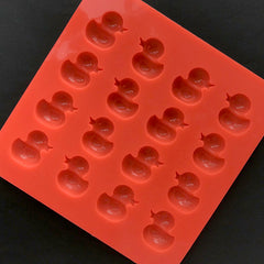 Rubber Duck Silicone Mold (16 Cavity) | Animal Bird Flexible Mold | Kawaii Resin Cabochon Mould | Decoden Piece DIY (29mm x 30mm)