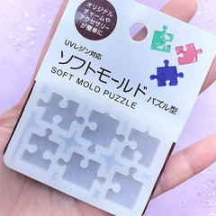 Assorted Puzzle Silicone Mold in Various Shapes (6 Cavity) | Kawaii Resin Jewellery DIY | UV Resin Art Supplies