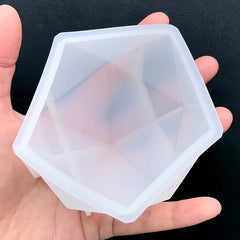 3D Pentagon Crystal Silicone Mold | Pentagon Pyramid Mold | Geometric Mould | Epoxy Resin Art | Clear Soft Mold for UV Resin (71mm x 61mm)