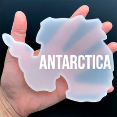 Antarctica Silicone Mold | Continent Map Coaster Mould | Home Decoration Craft | Resin Art Supplies (145mm x 112mm)