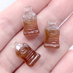 Cola Bottle Gummy Candy Cabochons | Kawaii Resin Cabochon | Sweets Decoden | Fake Food Jewellery Supplies (3 pcs / 10mm x 18mm)