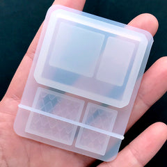 Cosmetic Palette Silicone Mold | Make Your Own Eyeshadow | Eye Makeup Beauty Mould | Resin Craft Supplies (43mm x 33mm)