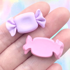 Pastel Taffy Candy Decoden Cabochons | Faux Sweet Deco | Kawaii Resin Flat Back Embellishment (5 pcs / Mix / 14mm x 28mm)