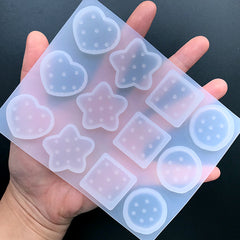 Assorted Biscuit Silicone Mold (12 Cavity) | Faux Food Jewelry Making | Kawaii Decoden | Sweet Deco