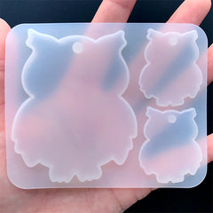Owl Silicone Mold (3 Cavity) | Cute Bird Mold | Animal Charm DIY | Resin Jewelry Making | Resin Crafts