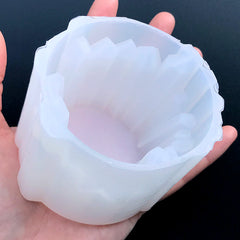 Crystal Shard Cluster Candle Holder Silicone Mold for Resin Art | Trinket Container DIY | Jewelry Box Making | Home Decor (67mm x 55mm)