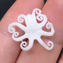 3D Octopus Resin Inclusion | Miniature Ocean Life for Underwater Resin World Making | Marine Figurine Embellishment (1 piece / 18mm x 7mm)