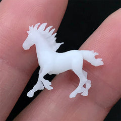 3D Horse Resin Inclusion | 3D Printed Animal Figurine for Resin Art | Filling Material for Resin Craft (1 piece / 19mm x 16mm)