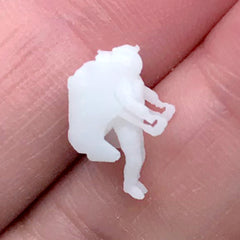 Miniature Spaceman for Resin Craft | Tiny Astronaut Embellishments | Cosmos Resin Inclusions (2 pcs / 6mm x 13mm)