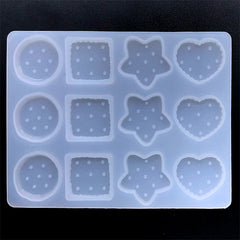 Assorted Biscuit Silicone Mold (12 Cavity) | Faux Food Jewelry Making | Kawaii Decoden | Sweet Deco