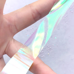 Rainbow Colored Clear Tape | Iridescent Adhesive Tape | Kawaii Tape | Cute Stationery Supplies (1 piece / Transparent / 1.5cm x 4 Meters)