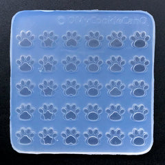 Cute Paw Silicone Mold (30 Cavity) | Dog Paw Cat Paw Mould | Kawaii Shaker Charm Bits Making | Resin Craft Supplies (13mm x 11mm)