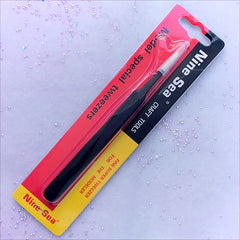 Flat Tweezers | Straight Tweezers | Rhinestone Picker Tool | Model Making Tool | Craft Supplies