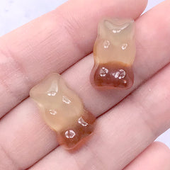 Bear Cola Candy Cabochons | Gummy Candy Decoden Cabochon | Sweets Deco | Kawaii Food Jewelry DIY (2 pcs / 12mm x 19mm)