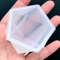 Pentagon Pyramid Silicone Mold | 3D Geometry Mould | Epoxy Resin Art Supplies | Soft Clear Mold for UV Resin (49mm x 42mm)