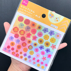 Pressed Flower Clear Film | Floral Resin Inclusions | Embellishments for Resin Crafts