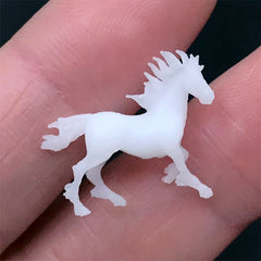3D Horse Resin Inclusion | 3D Printed Animal Figurine for Resin Art | Filling Material for Resin Craft (1 piece / 19mm x 16mm)