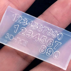 Numbers 0 to 9 Silicone Mold | Mini Number Mold | Tiny Embellishment for UV Resin Art | Clear Soft Mould (3mm and 4mm)