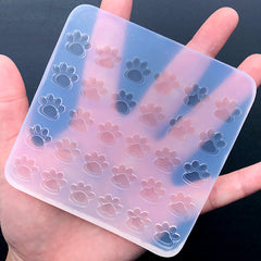 Cute Paw Silicone Mold (30 Cavity) | Dog Paw Cat Paw Mould | Kawaii Shaker Charm Bits Making | Resin Craft Supplies (13mm x 11mm)