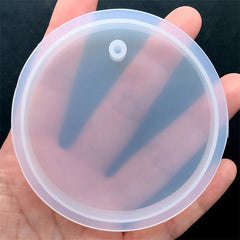 Large Circle Silicone Mold | Big Round Mold | Epoxy Resin Pendant Making | Soft Clear Mold for UV Resin (66mm)