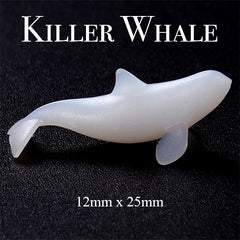 Killer Whale Resin Inclusion | 3D Miniature Figurine for Resin Art | Marine Life Embellishment for Resin Jewellery DIY (1 piece / 12mm x 25mm)