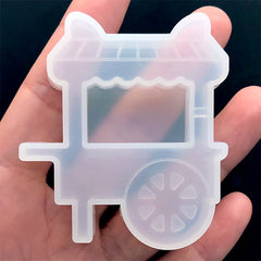 Vender Cart Silicone Mold | Vending Cart Mold | Resin Shaker Cabochon Making | Kawaii Craft Supplies | UV Resin Art (52mm x 60mm)