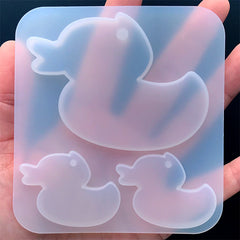 Duck Family Silicone Mold (3 Cavity) | Kawaii Animal Mould | Resin Jewelry Supplies | Clear Soft Mould for UV Resin