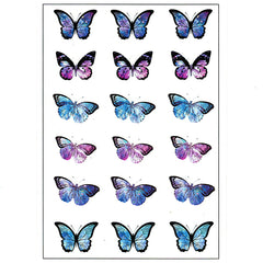 Galaxy Gradient Butterfly Clear Film Sheet | Insect Resin Inclusions | Embellishments for Resin Jewellery DIY
